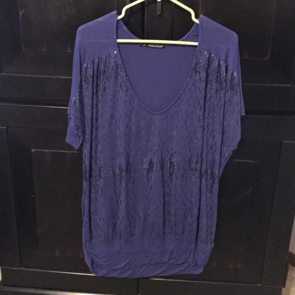 Plus size purple top
